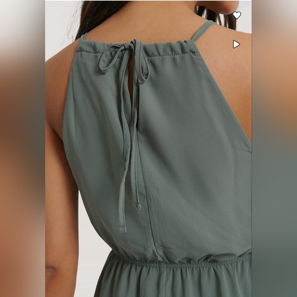 KRISA x REVOLVE Halter Neck Chiffon Mini Dress NWT - Picture 4 of 5